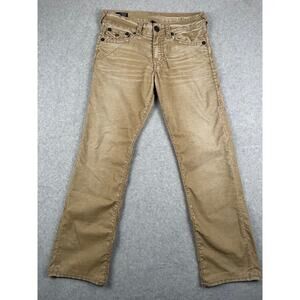 True Religion Ricky Relaxed Straight Super T Blue Denim Jeans Mens Medium Wash